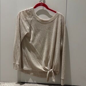 Nine Britton Cream Waffle Knit Sweater